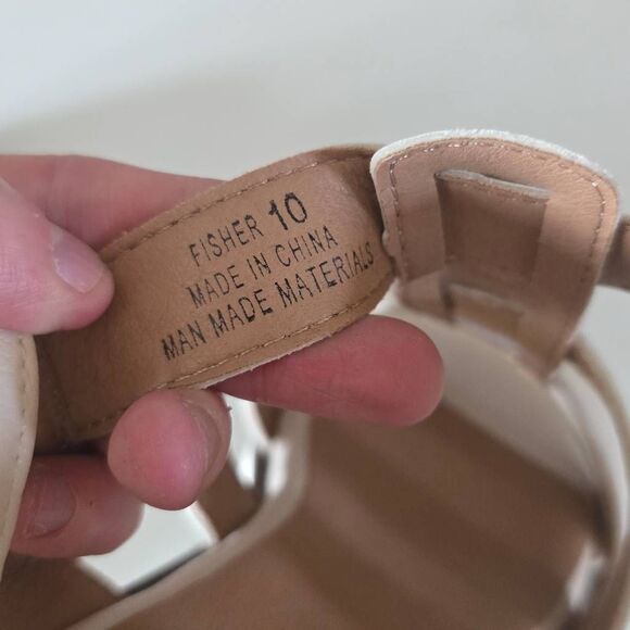 Hey Girl Corkys Fisher Ivory Gladiator Platform Sandals 10 - Picture 6 of 6